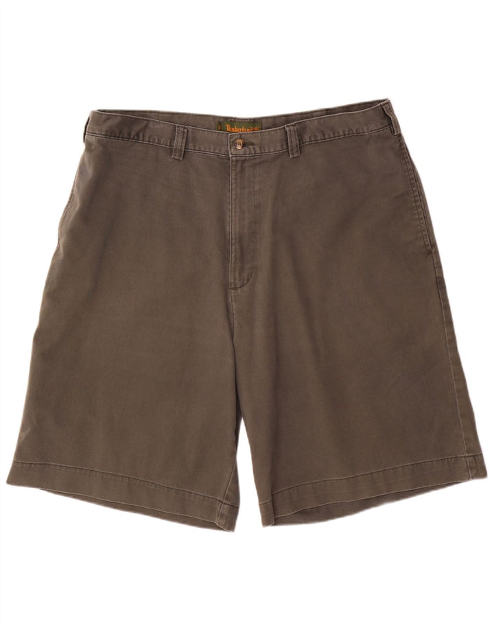 TIMBERLAND Herren Chino Shorts W38 XL Graue Baumwolle