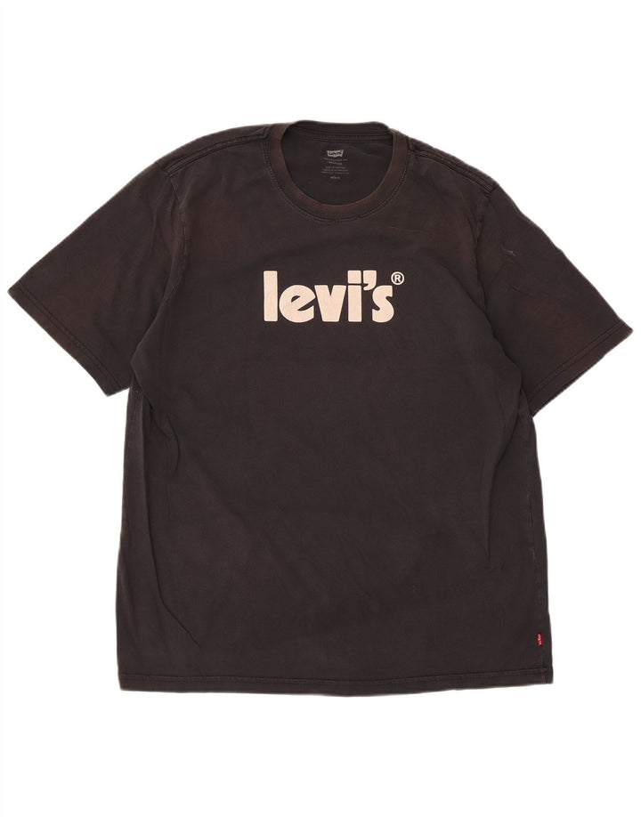 Levi's Herren Relaxed Graphic T-Shirt Top Medium Schwarz