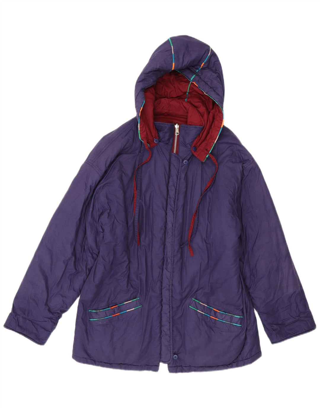 DW-Shop Damen Übergroße Windjacke mit Kapuze, EU 36, Größe S, Lila