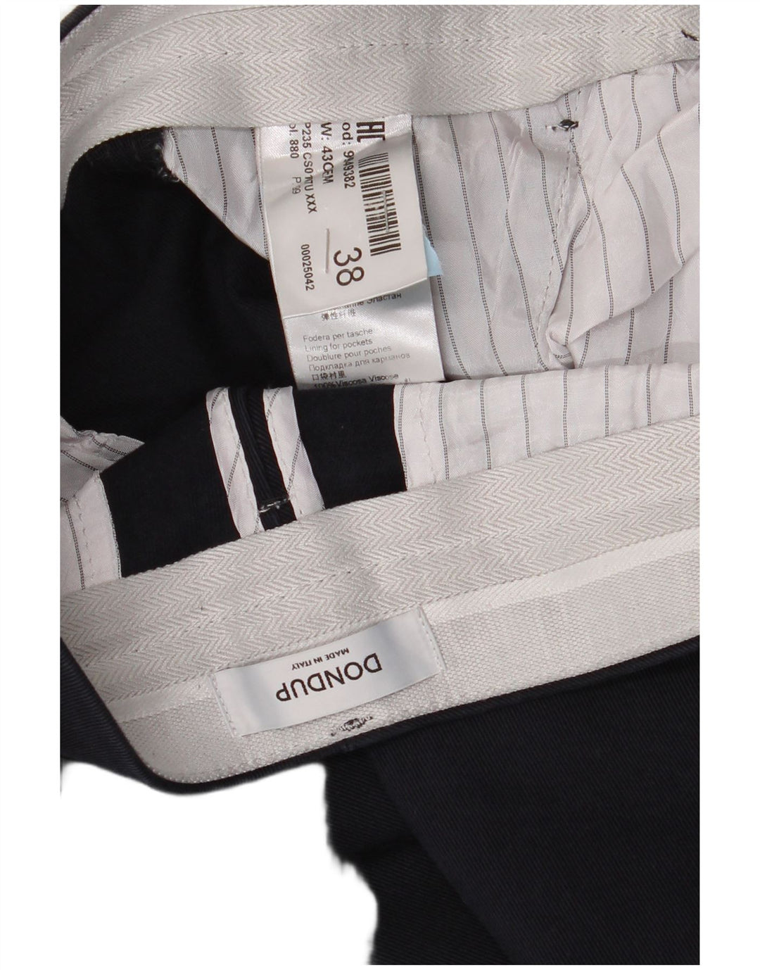 Dondup Slim Chino-Hose für Herren, W38, L27, marineblau, Baumwolle