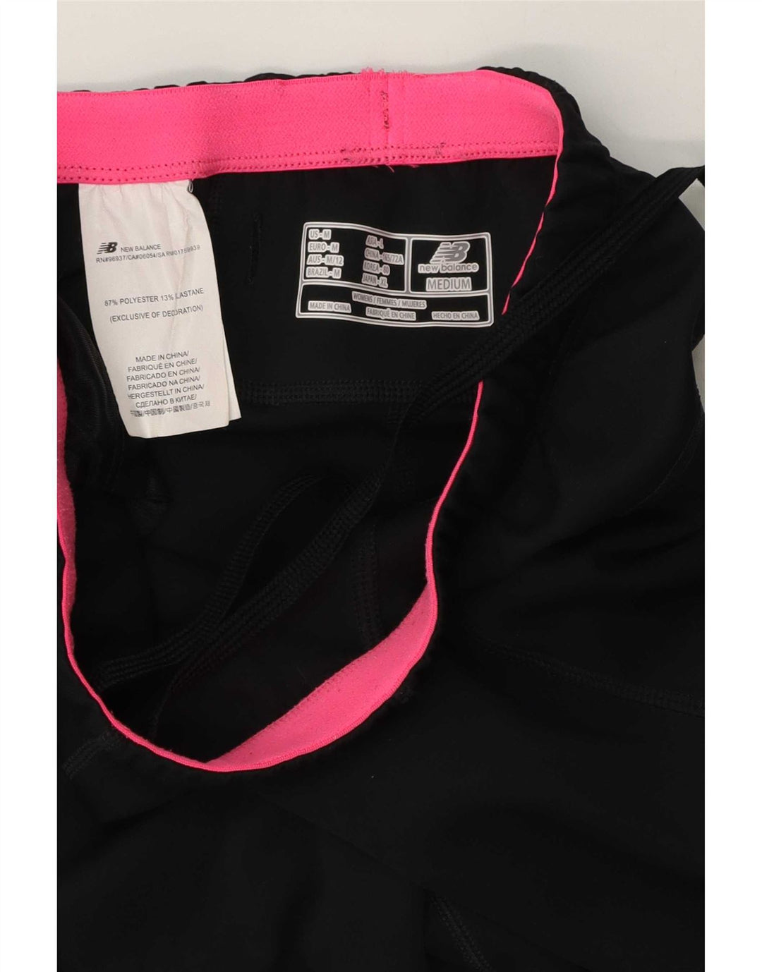 New Balance Capri-Trainingshose für Damen, UK 12, Mittelschwarz, Polyester