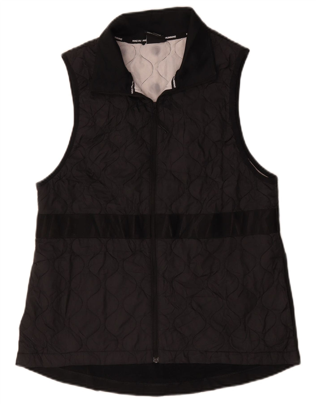 Nike Womens Graphic Quilted Gilet UK 12 Mittelschwarzes Polyester