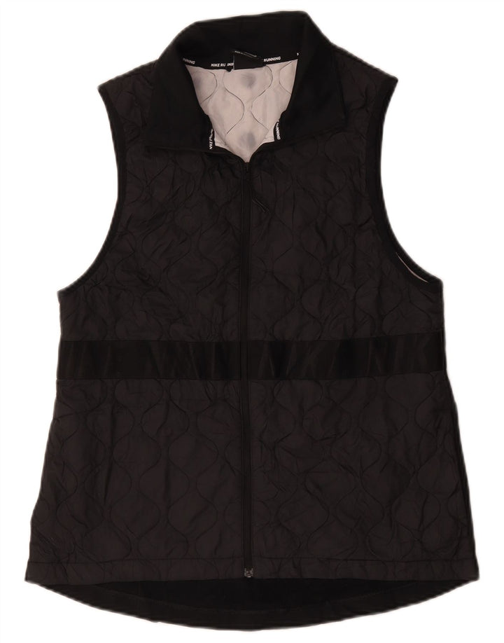 Nike Womens Graphic Quilted Gilet UK 12 Mittelschwarzes Polyester
