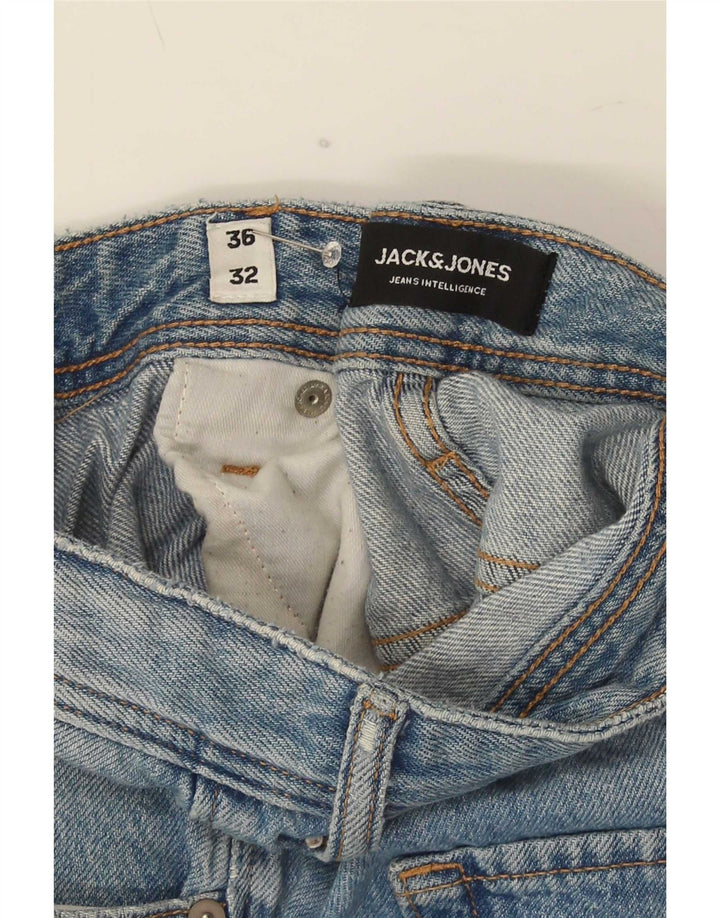 Jack & Jones Herren Distressed Slim Jeans W36 L28 Blaue Baumwolle