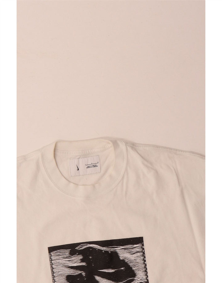 NIKE Herren-T-Shirt mit Grafik, Größe L, aus weißer Baumwolle