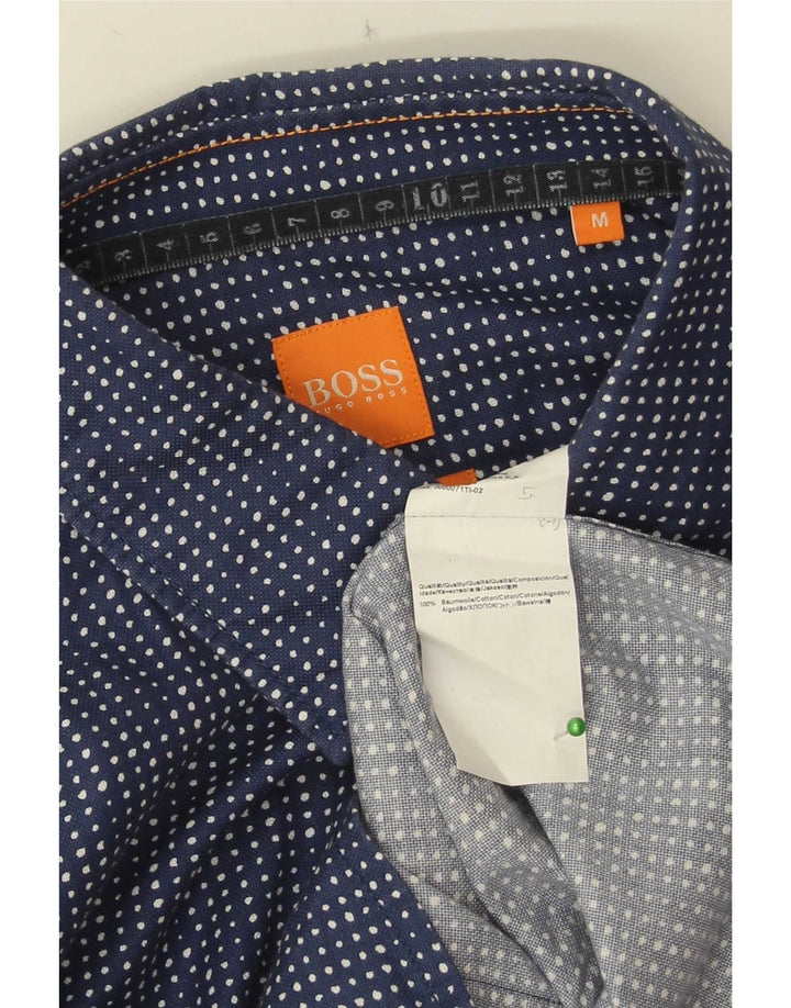 Hugo Boss Herrenhemd aus Baumwolle in mittlerer Marineblau-Optik