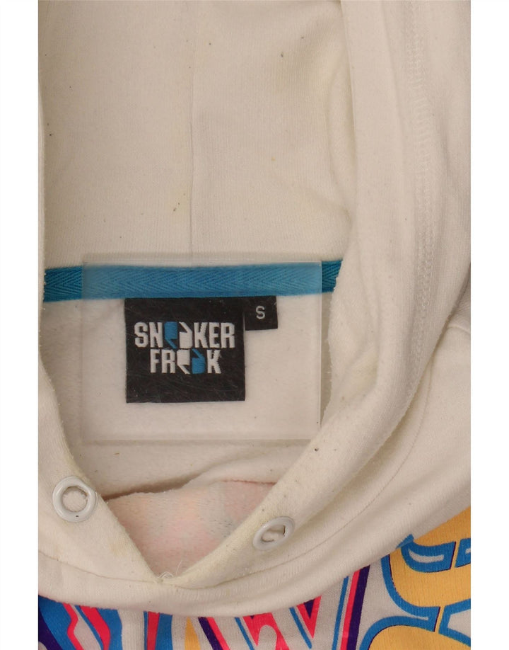 SNEAKER FREAK  Womens Oversized Graphic Hoodie Jumper UK 10 Small White