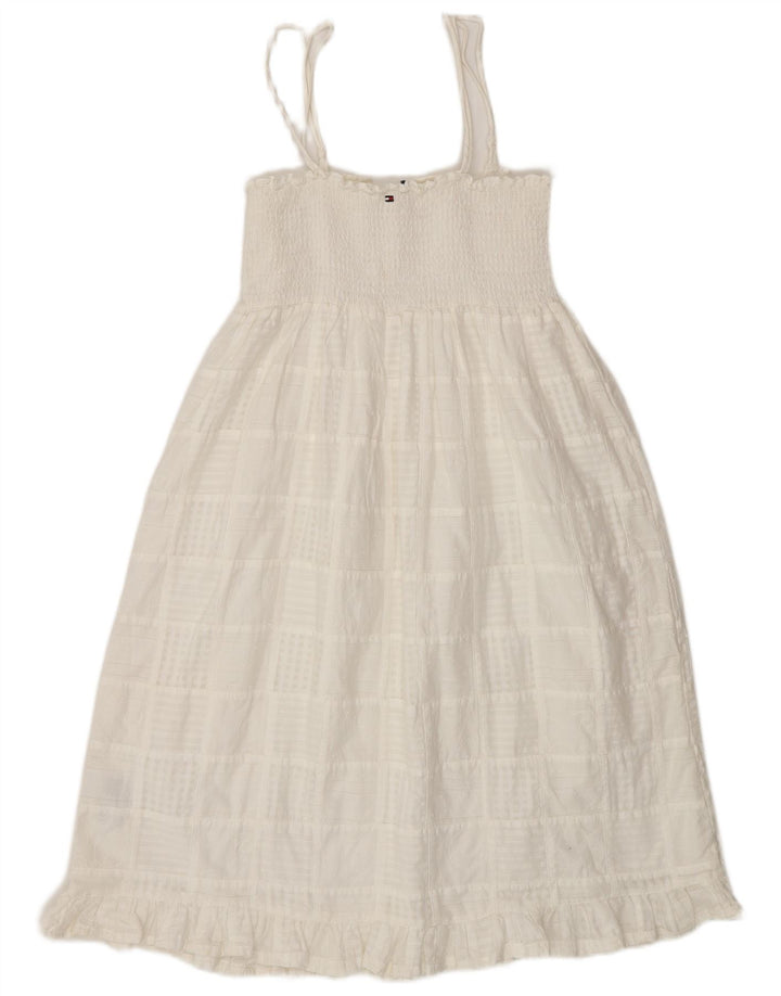 Tommy Hilfiger Damen-Sommerkleid, Größe S, weiß, kariert, Baumwolle