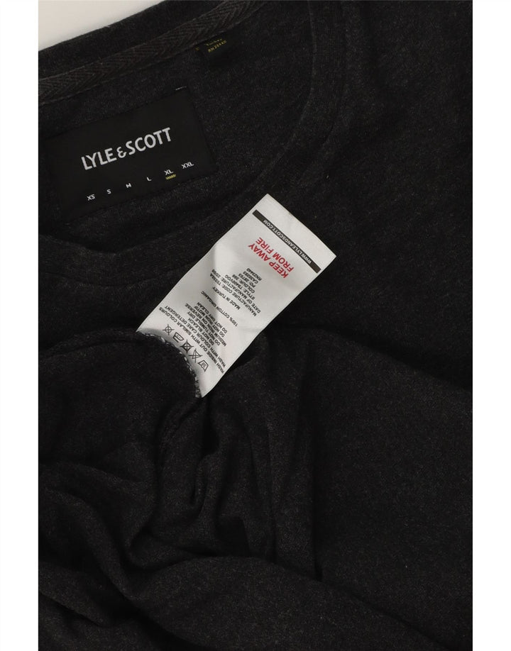 Lyle & Scott Herren T-Shirt Top XL Grau Baumwolle
