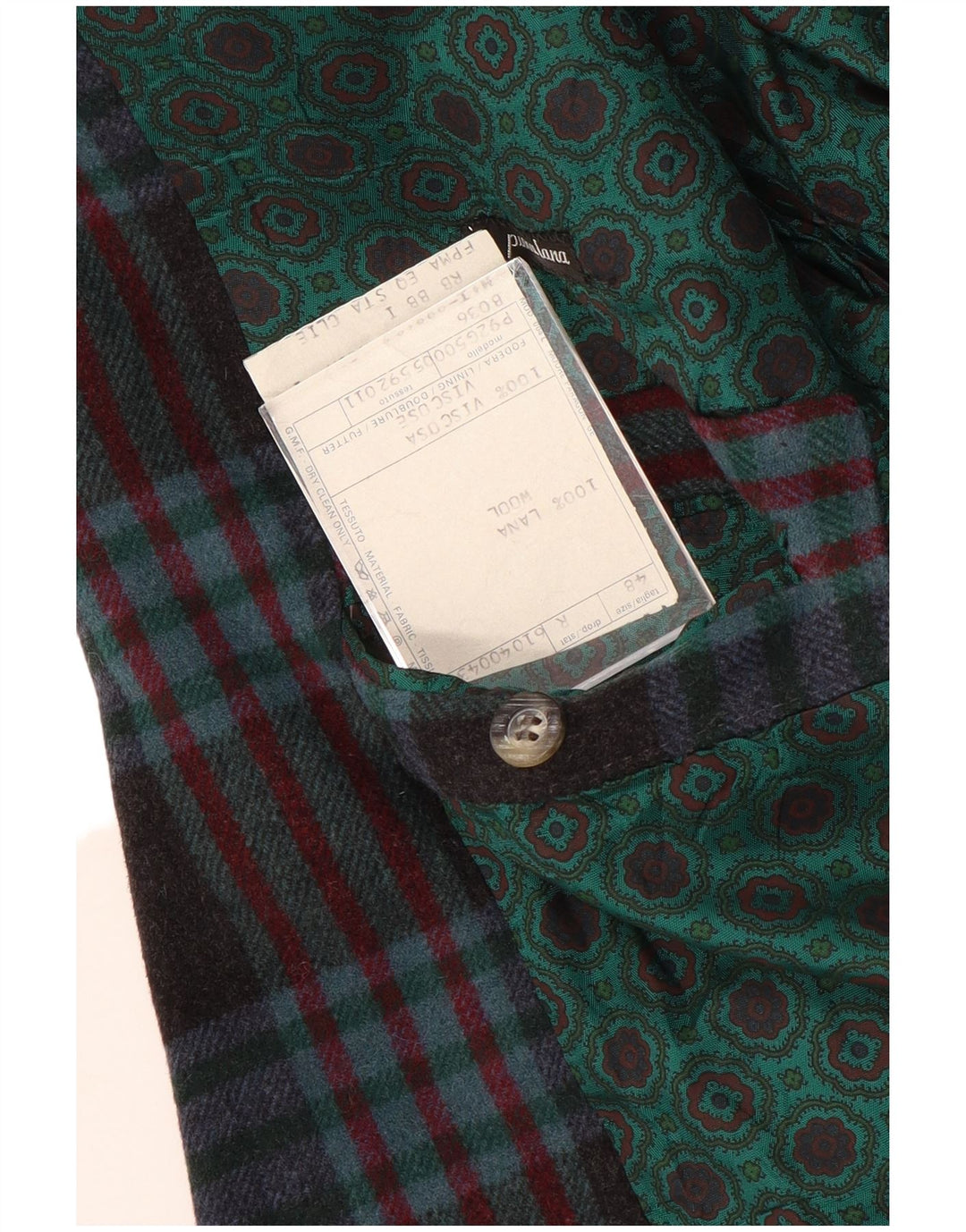 Vintage Herren 2-Knopf-Blazer-Jacke IT 48 Mittelmarineblau karierte Wolle