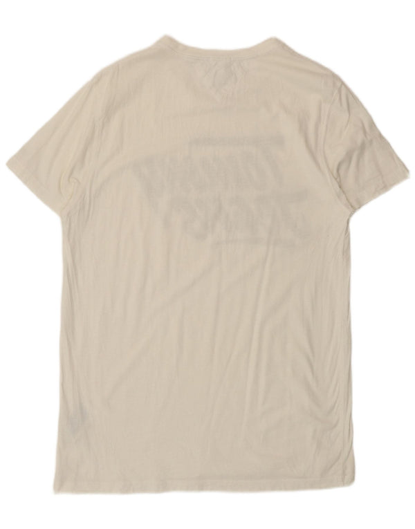 Tommy Hilfiger Mens Regular Fit Graphic T-Shirt Top Large White Cotton