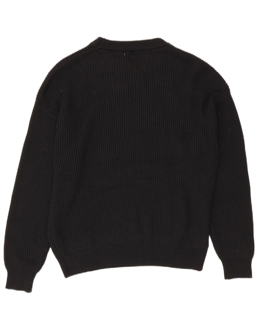 Zara Herren-Pullover mit Rundhalsausschnitt, Mittelschwarzes Polyester