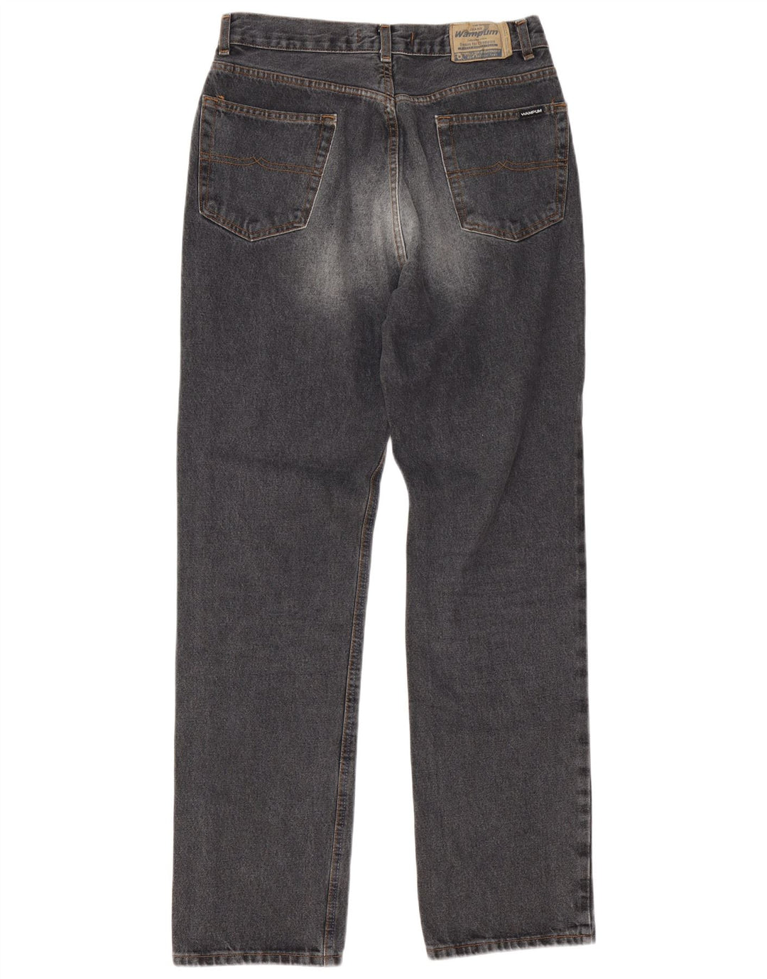 Wampum Herren Straight Jeans W36 L33 Graue Baumwolle