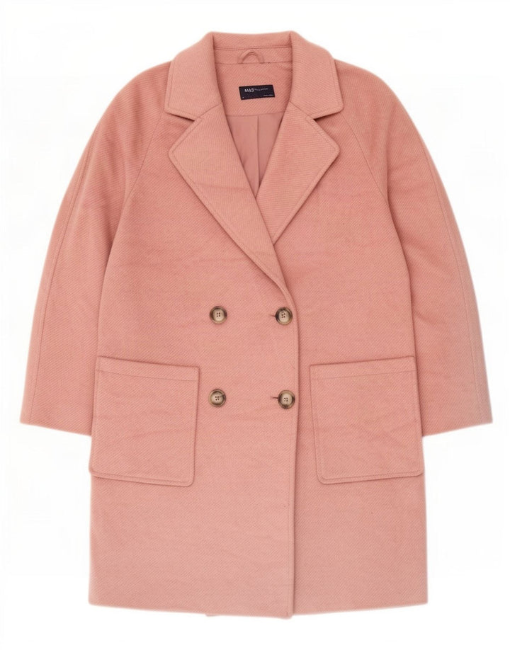 Marks & Spencer Damen Übergroßer Zweireihermantel UK 10 Small Pink