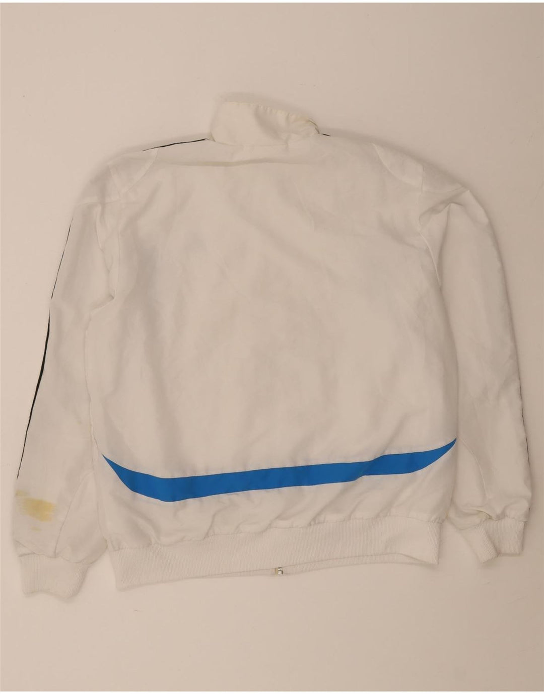 Adidas Herren-Trainingsanzug-Top-Jacke, großes weißes Colourblock-Polyester