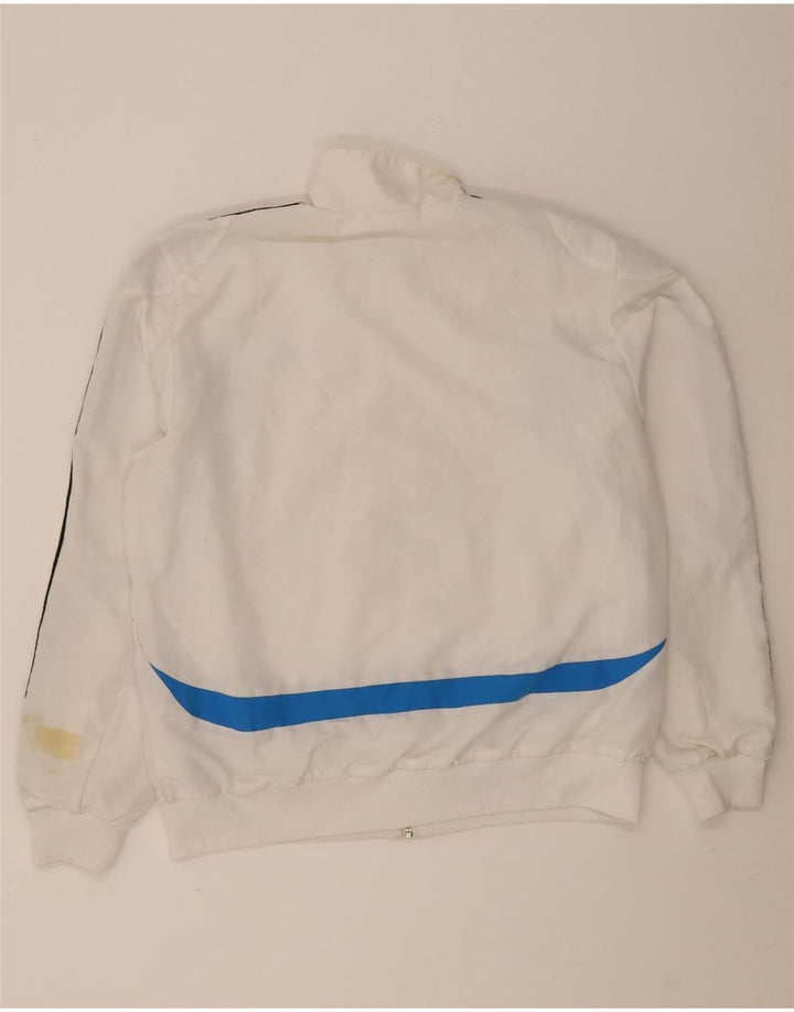 Adidas Herren-Trainingsanzug-Top-Jacke, großes weißes Colourblock-Polyester
