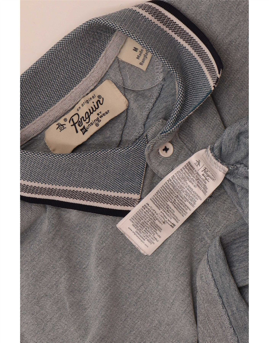 Penguin Herren-Poloshirt mit normaler Passform, mittelgraue Baumwolle