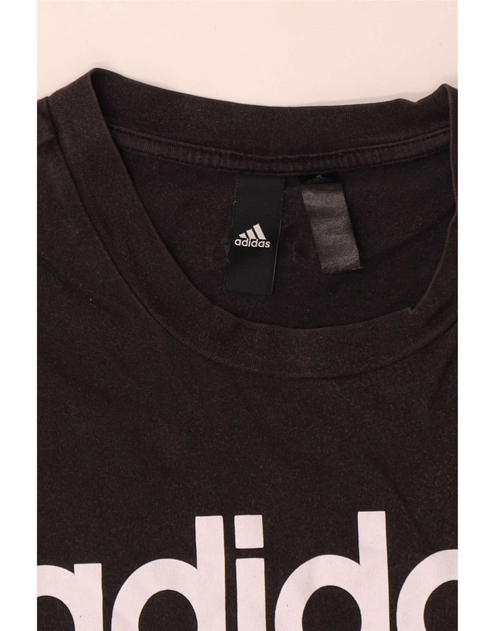 Adidas Herren Grafik T-Shirt Top Medium Schwarz Baumwolle