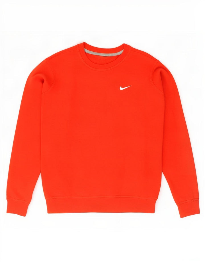 Nike Herren-Sweatshirt-Pullover aus mittelroter Baumwolle