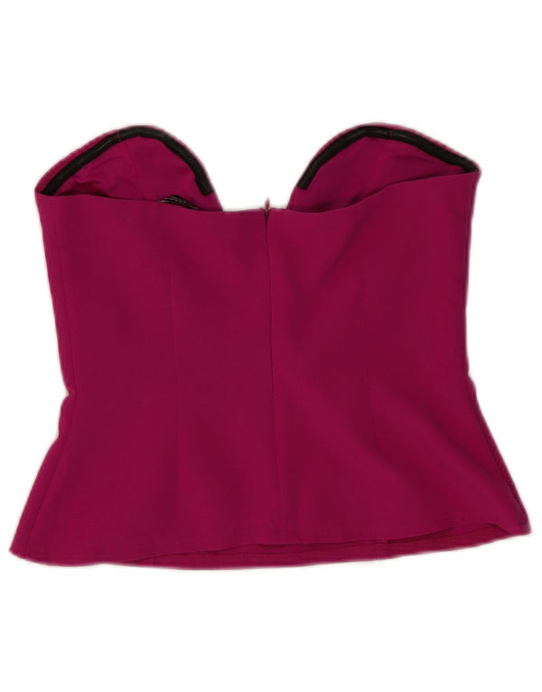 Zara Damen Trägerloses Top UK 12 Medium Lila