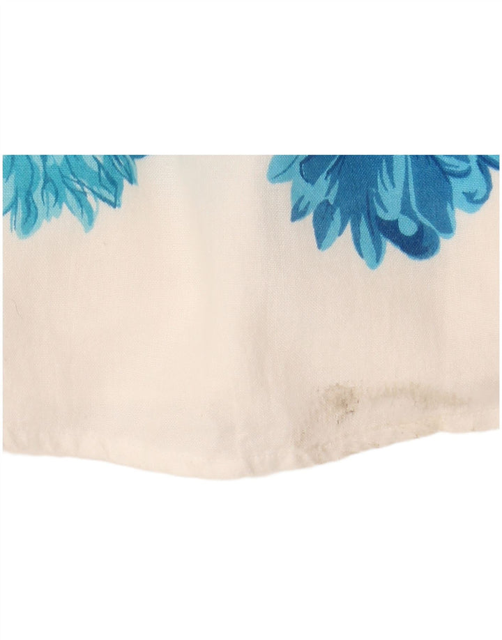 Desigual Damen Strand-Sommerkleid, UK 10, klein, weiß geblümt