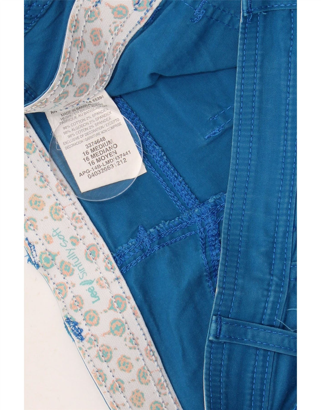 LEE Damen Bermudashorts US 16 2XL W36 Blaue Baumwolle