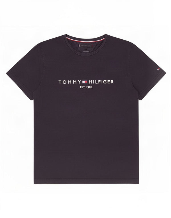Tommy Hilfiger Herren-T-Shirt mit Grafik, groß, marineblau, Baumwolle