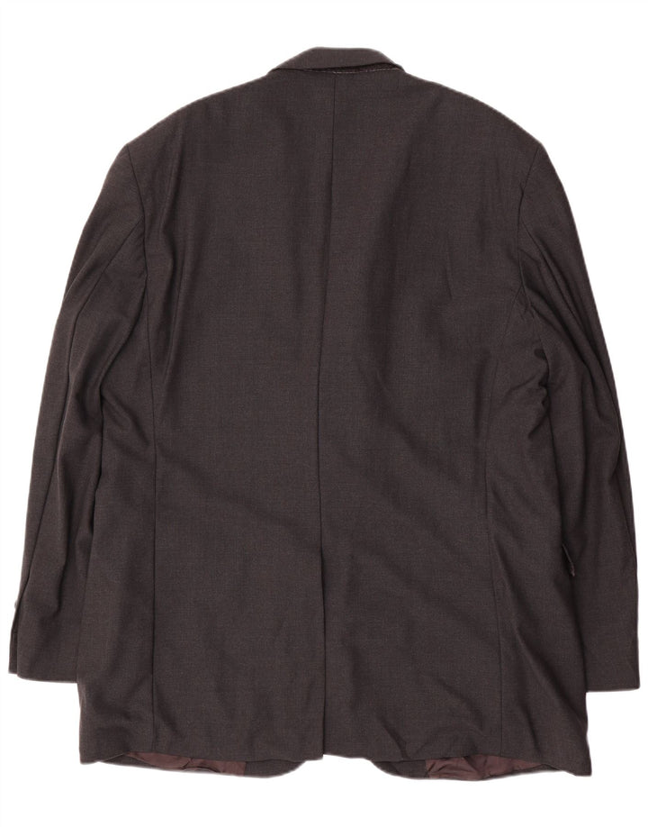 Brooks Brothers Herren Longline 2-Knopf-Blazerjacke UK 46 3XL Graue Wolle