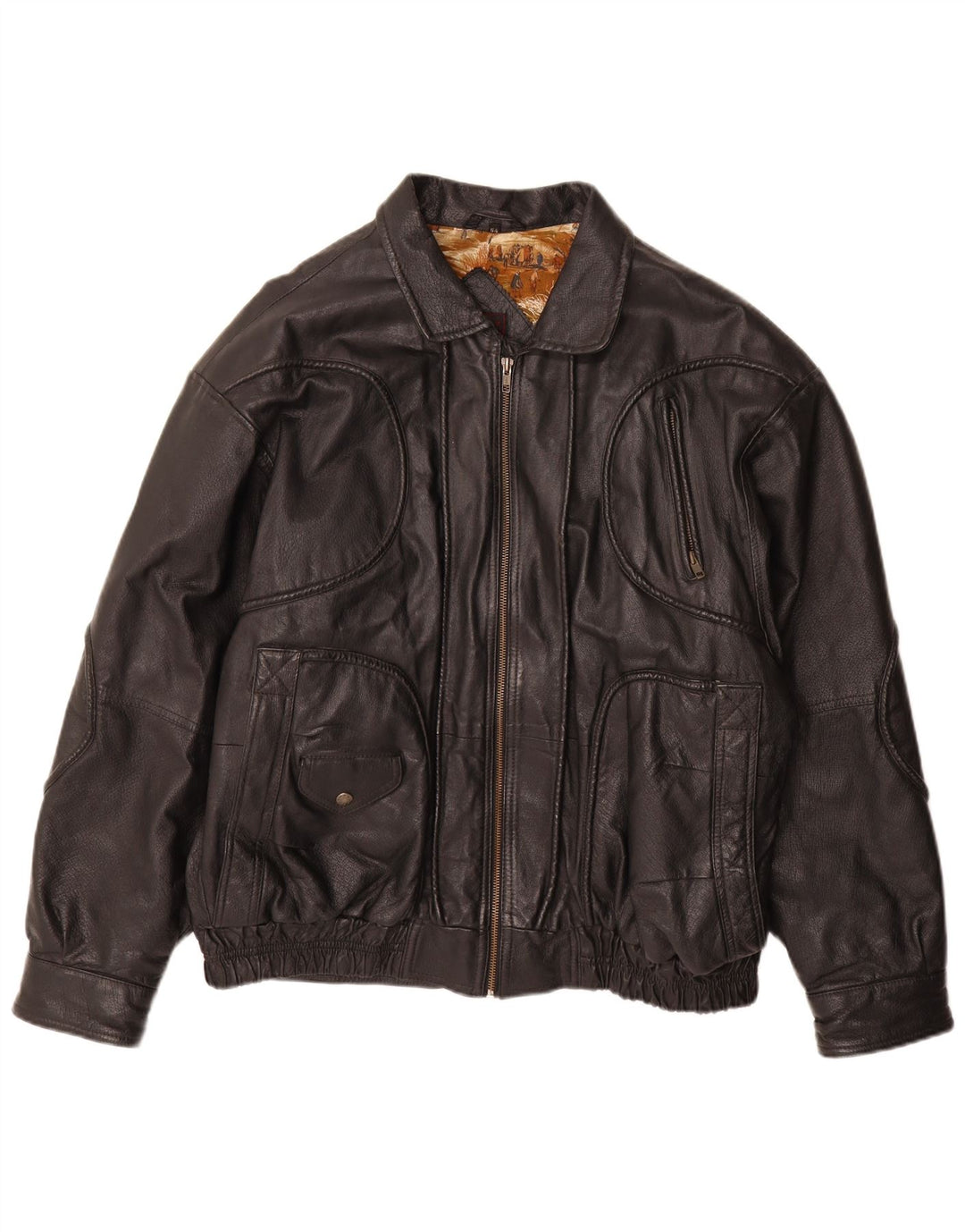 Karlsburg Herren Lederjacke IT 54 2XL Schwarzes Leder
