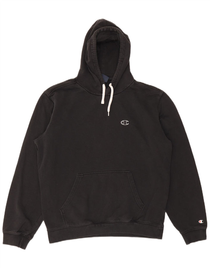 CHAMPION Herren-Kapuzenpullover, groß, aus schwarzer Baumwolle
