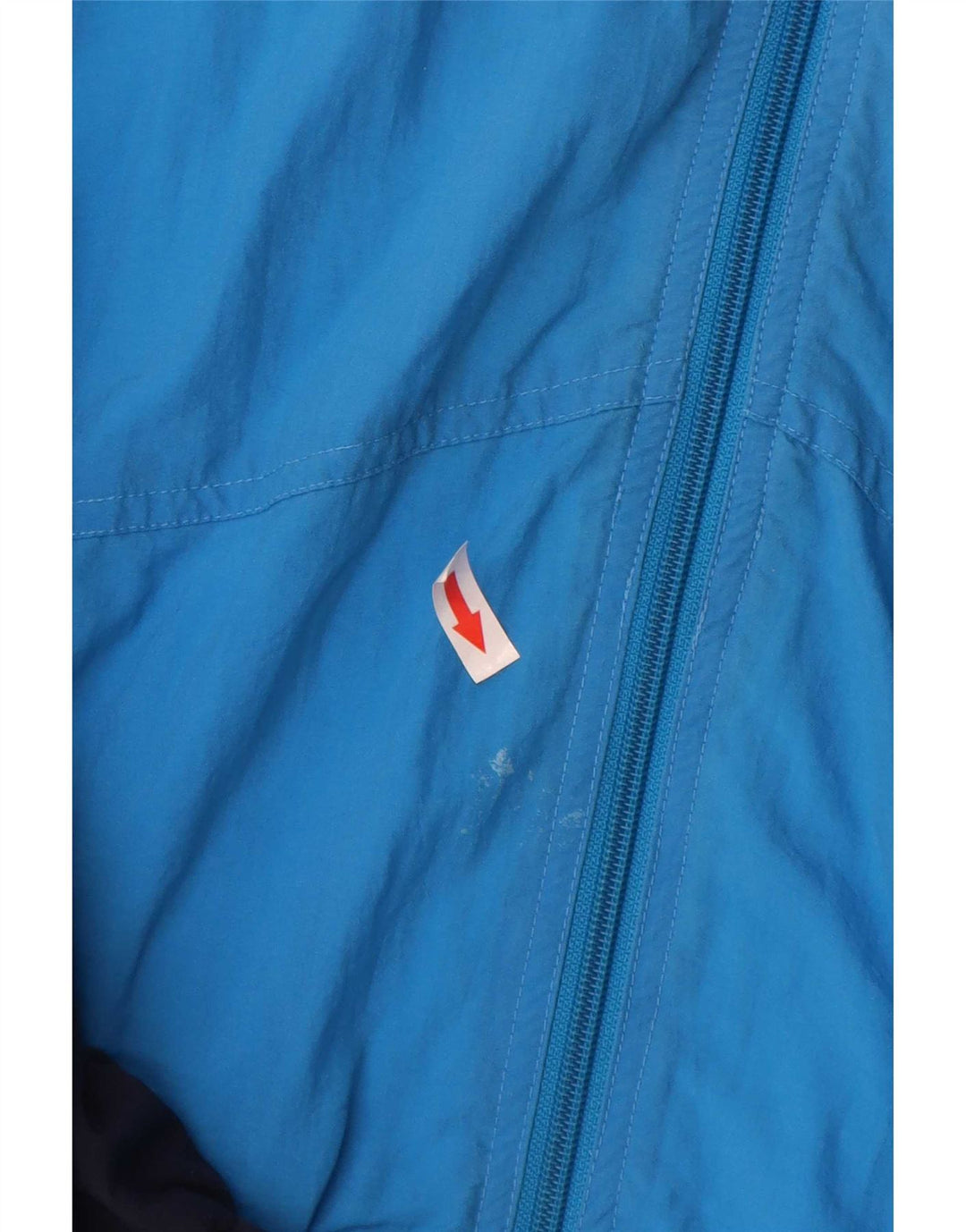 Vintage Herren-Trainingsanzug-Oberteil mit lockerer Passform, mittelblauer Farbblock