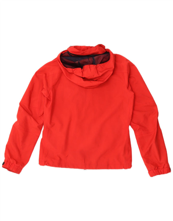 Sergio Tacchini Damen Regenjacke mit Kapuze IT 42 Mittelrotes Polyester