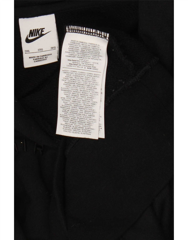 Nike Herren Kapuzenpullover 3XL Schwarz Baumwolle