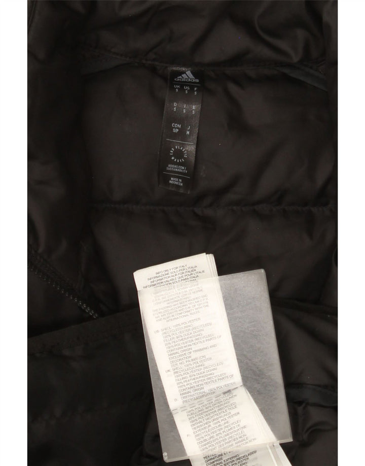 Adidas Herren gepolsterte Jacke UK 36 Small Schwarz Polyester