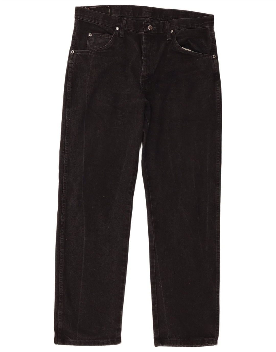 Wrangler Herren Straight Jeans W34 L30 Schwarze Baumwolle