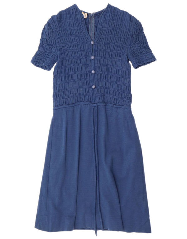 Luisa Spagnoli Damen A-Linien-Kleid UK 10 Small Marineblau