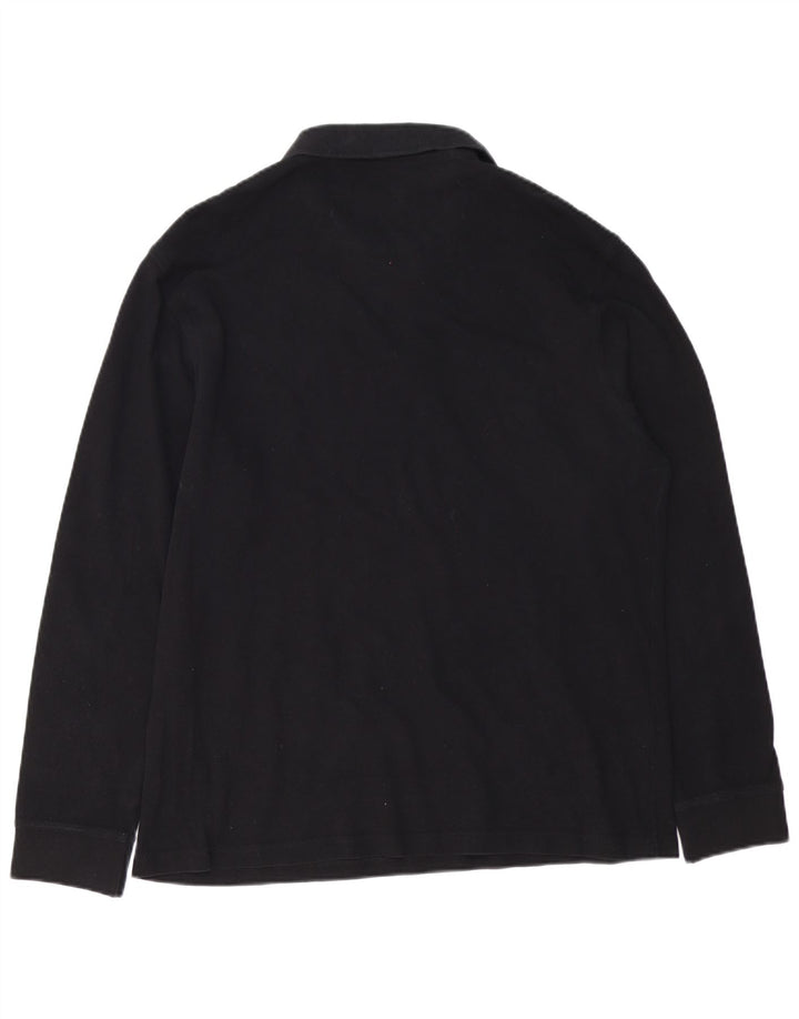 BARBOUR Herren Langarm-Poloshirt 2XL Schwarz Baumwolle