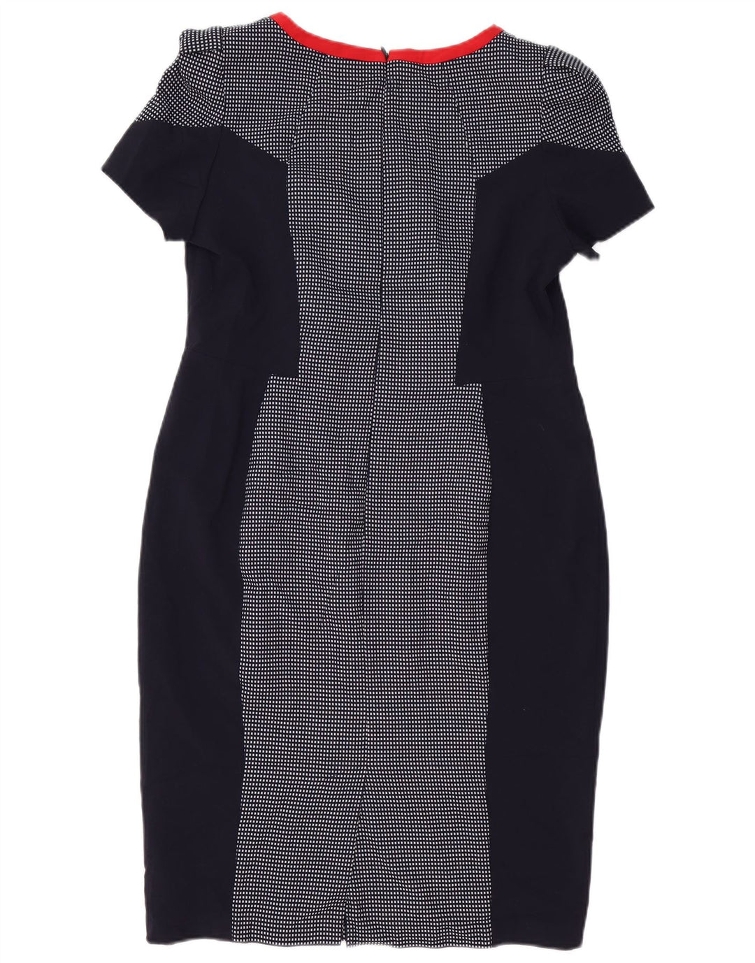 Marks & Spencer Damen Etuikleid UK 14 Medium Marineblau kariert Polyester