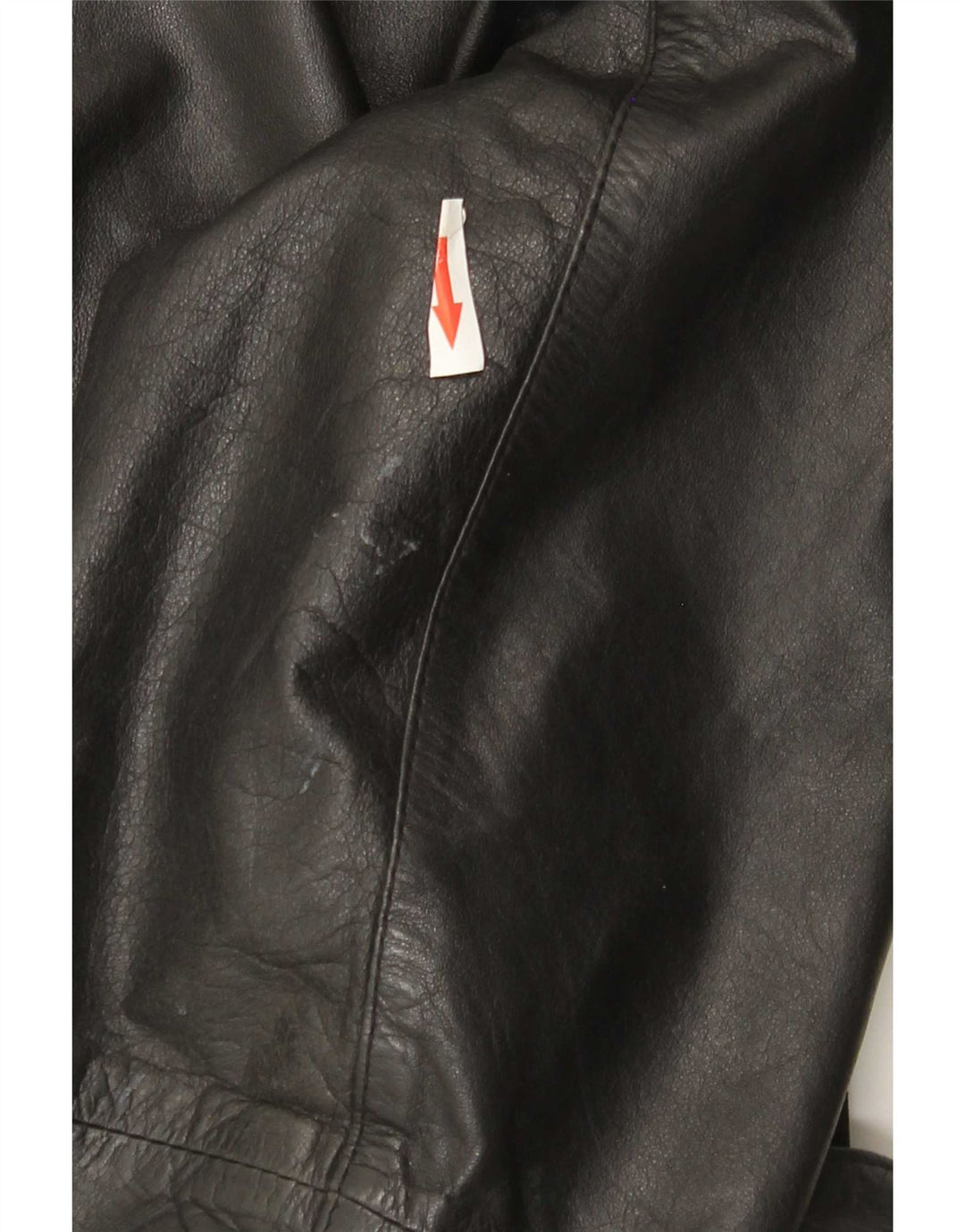 VINTAGE Damen Lederjacke UK 16 Großes schwarzes Leder