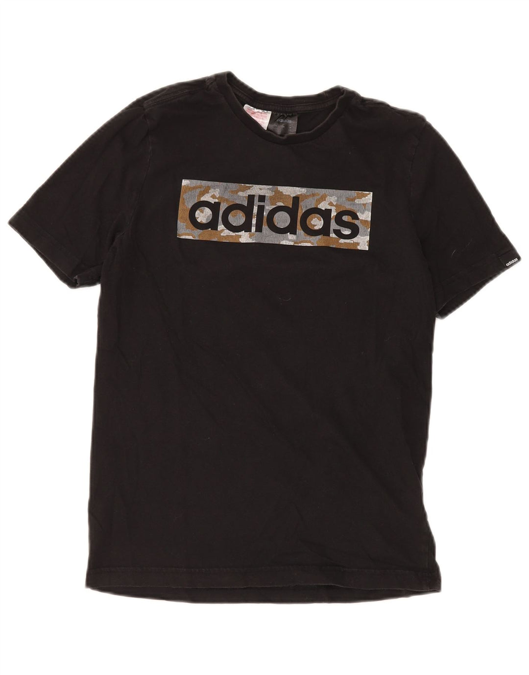 ADIDAS T-Shirt mit Grafik für Jungen, 13–14 Jahre, schwarze Baumwolle