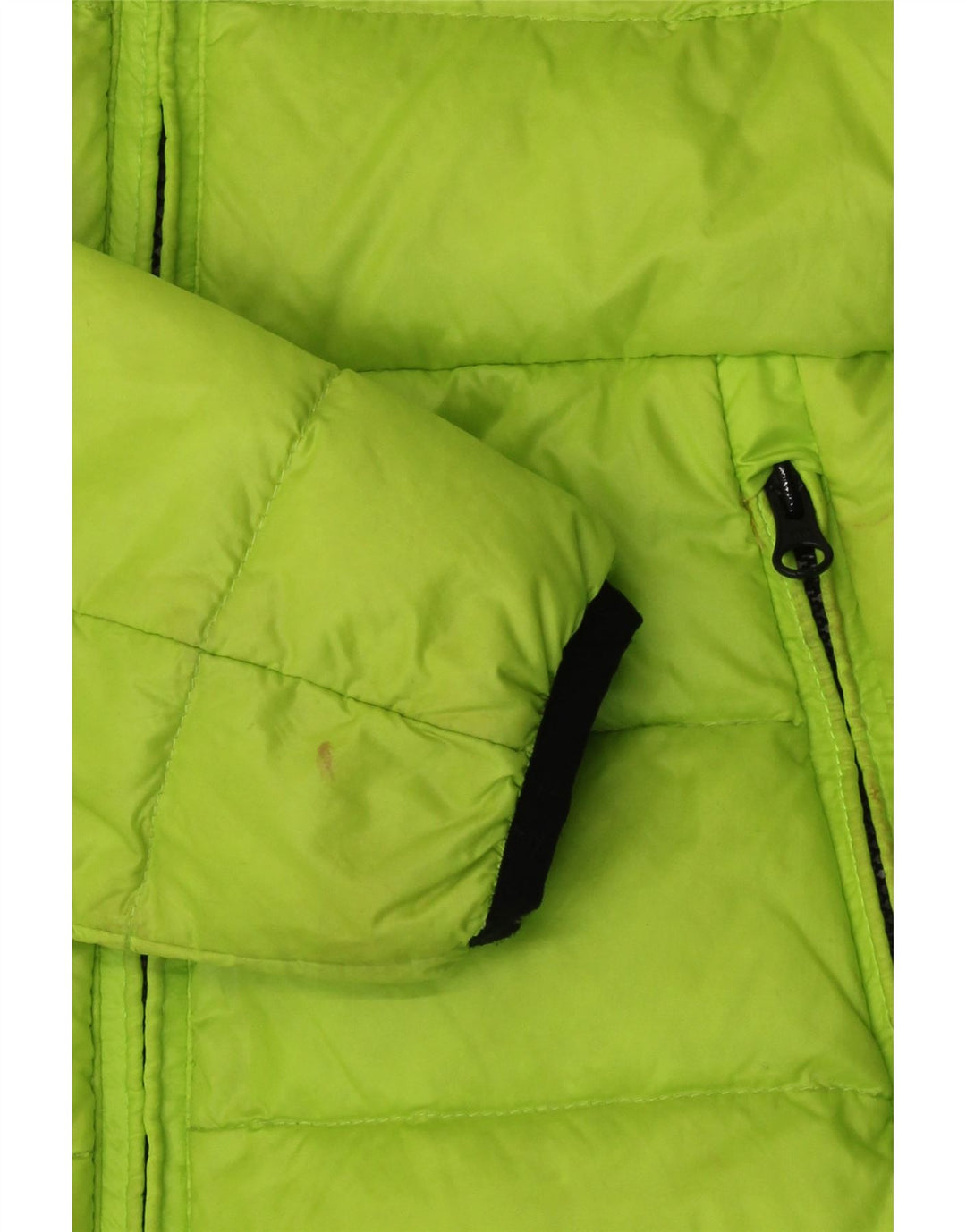 Blauer Damen Crop Wattierte Jacke UK 10 Small Grün Polyamid