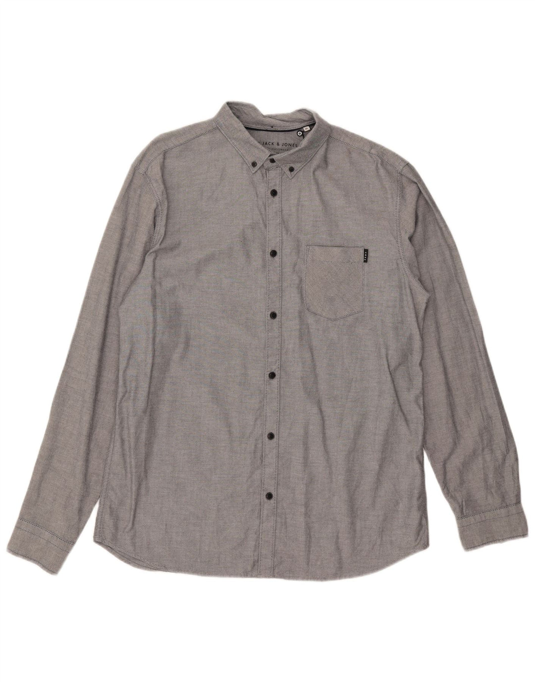 Jack & Jones Herren Slim Fit Hemd XL Grau Baumwolle