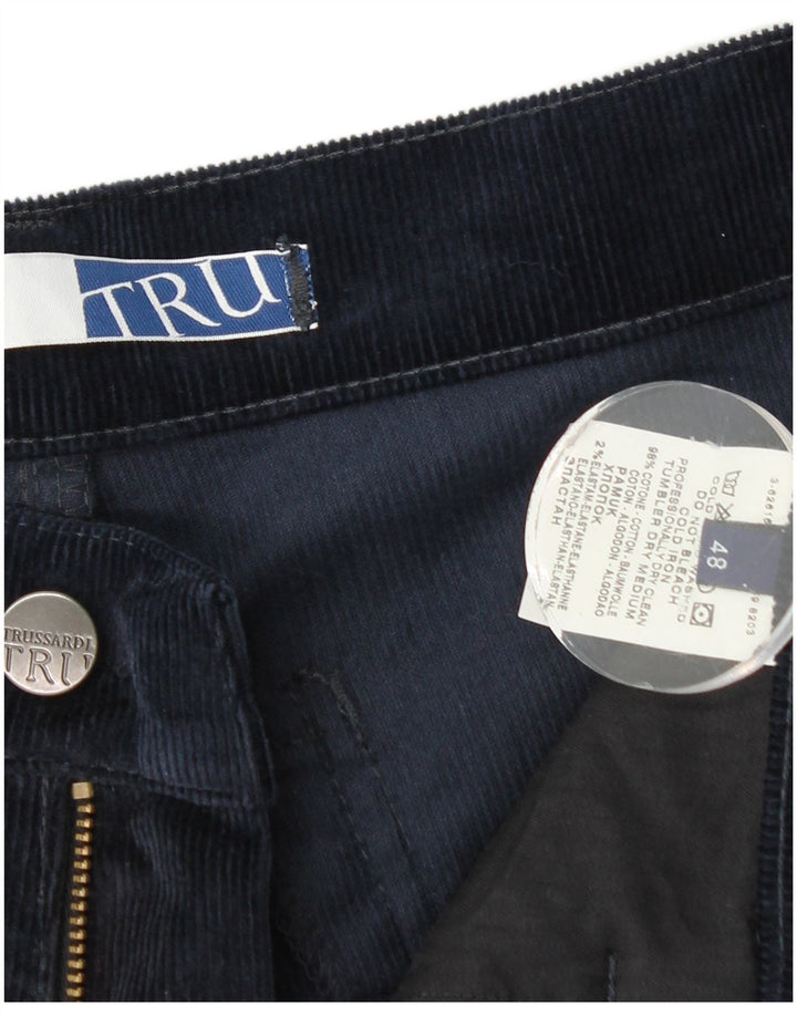 TRUSSARDI Gerade Cordhose für Herren IT 48 Mittel W32 L29 Marineblau
