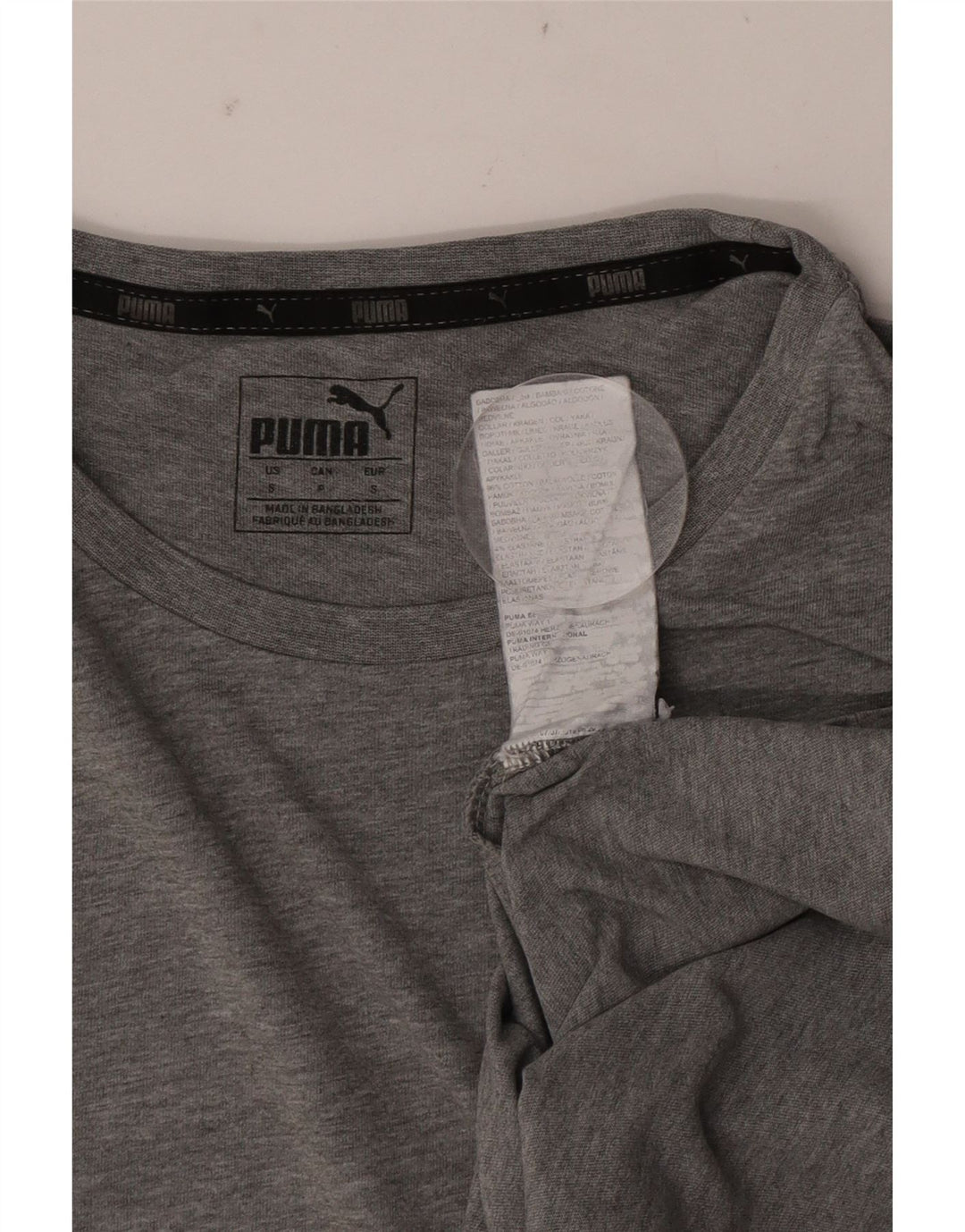 Puma Herren T-Shirt Top Small Grau Baumwolle