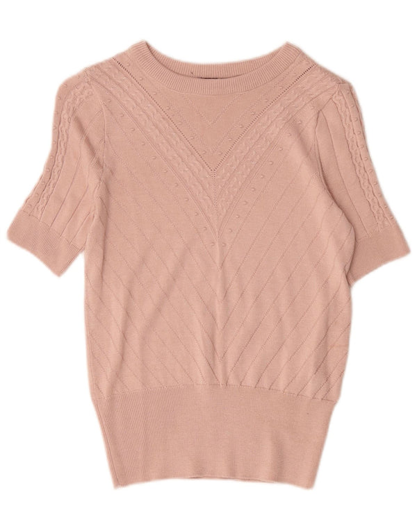 Marks & Spencer Damen-Pullover mit Rundhalsausschnitt, Gr. 8, Rosa