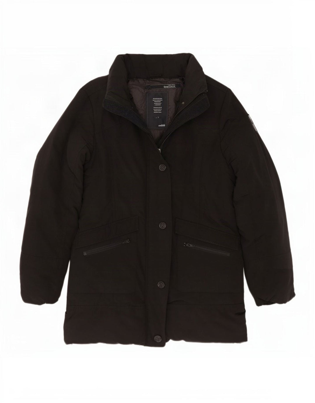 Bomboogie Damen-Windbreaker-Mantel UK 14 Mittelschwarzes Polyester