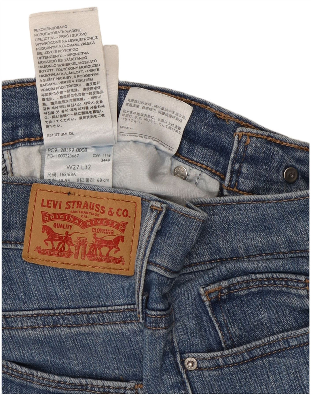 Levi's Slim Fit-Jeans für Damen, W27, L32, Blau, Baumwolle