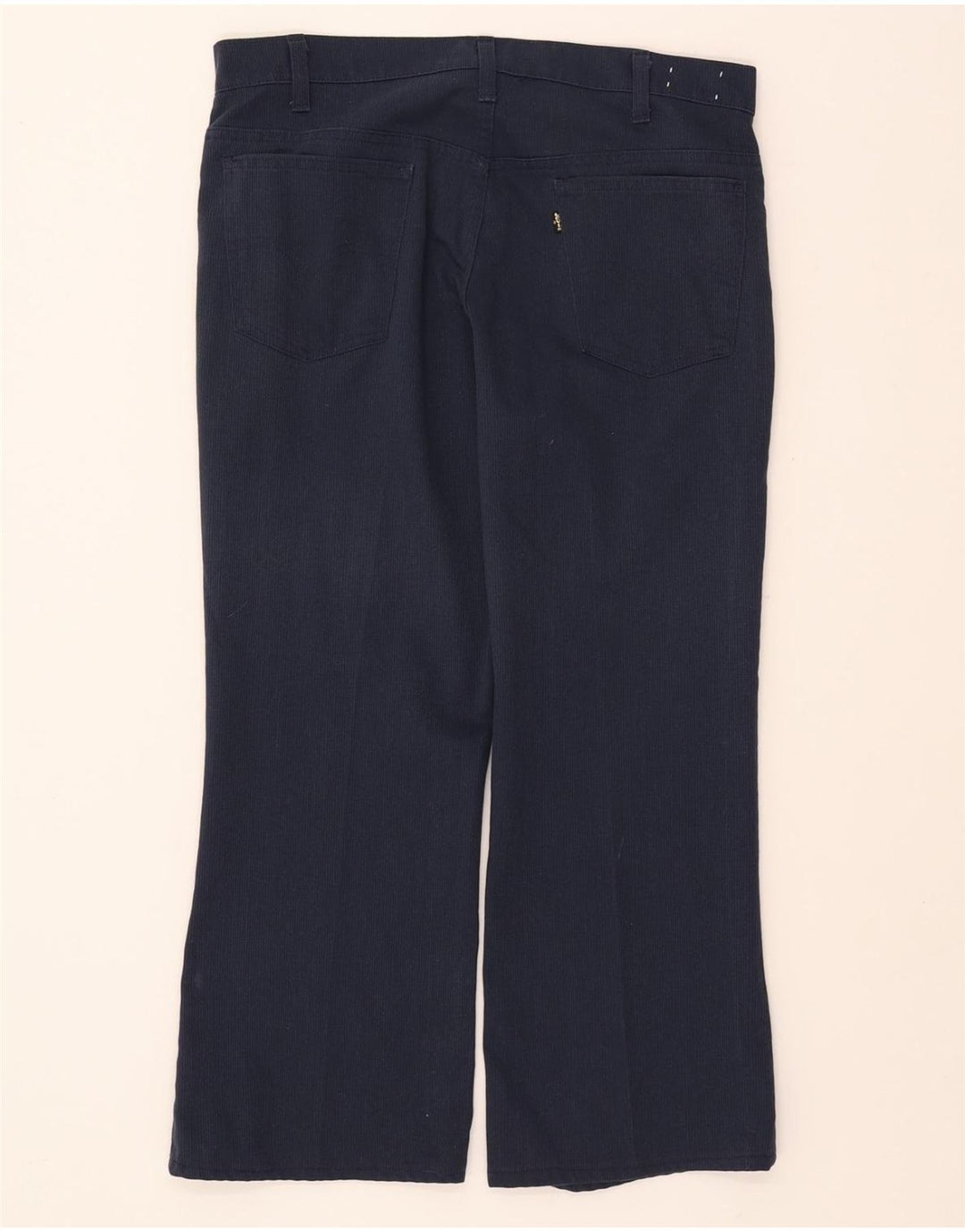 LEVI'S Womens Wide Leg Cropped Trousers W36 L25 Navy Blue Vintage Levi's and Second-Hand Levi's from Messina Hembry 