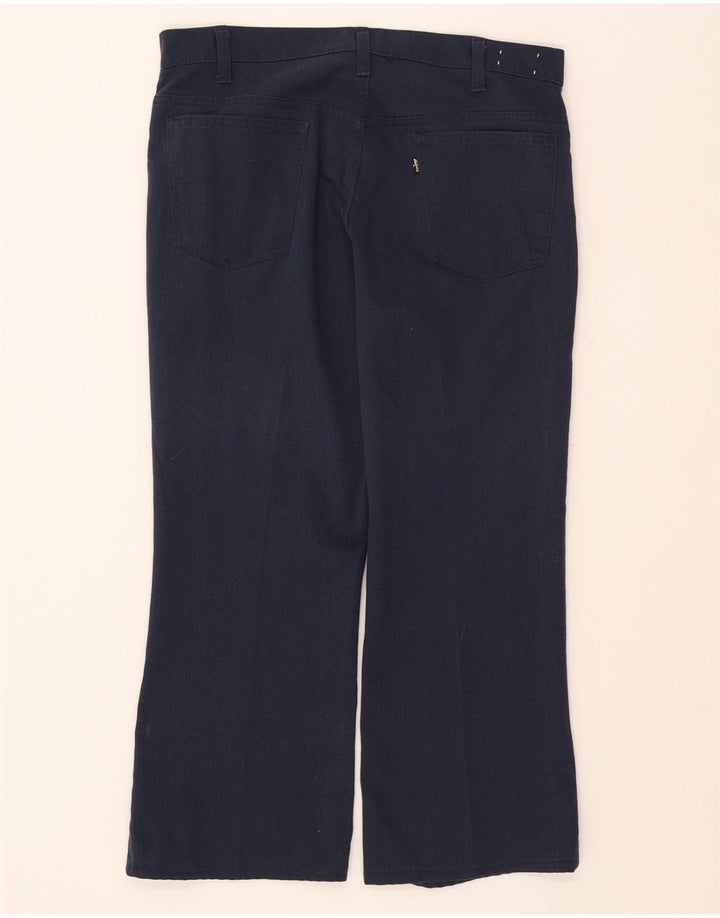 LEVI'S Womens Wide Leg Cropped Trousers W36 L25 Navy Blue Vintage Levi's and Second-Hand Levi's from Messina Hembry 