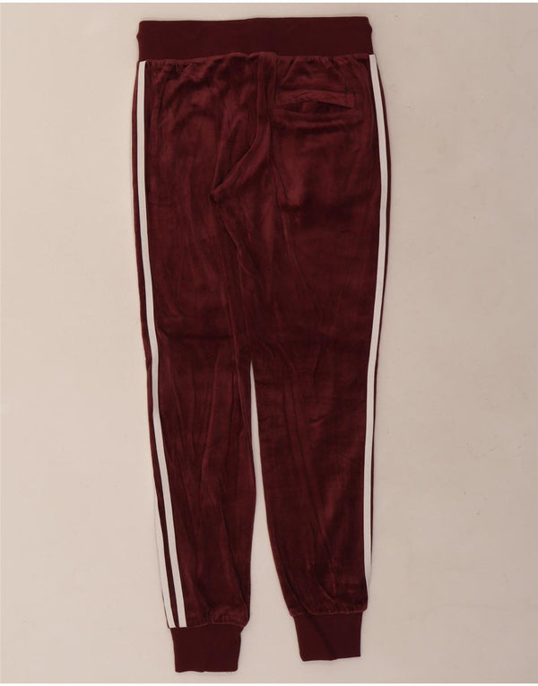 Adidas Damen Samt-Trainingshose, Jogginghose, UK 8, Größe S, Burgunderrot, Baumwolle